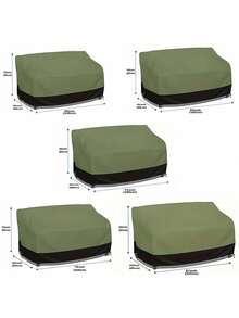 1pc Heavy-Duty Waterproof Sofa Cover For Outdoor Patio, Garden, Or Balcony - All-Weather UV, Rain, Snow, Dust Protection - Fits Most Double Sofas, Love Seats, Couches - Drawstring Closure - Polyester Fabric, Patio Furniture Protector, Snug Fit Design, Longlasting Material, Furniture Shield, Garden Enthusiasts - Multicolor - View 3