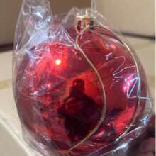 15厘米圣诞球，圣诞装饰品，圣诞饰品，大号红色圣诞球，圣诞树装饰球，圣诞树挂饰，家居派对圣诞树装饰，新年礼物 - 彩色 - 查看 9