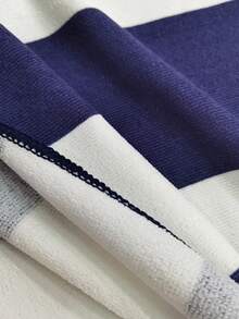 SHENG CHUN Extra Large Size, Super Soft Microfiber, Printed, Absorbent, Essential For Bathroom, Ideal For Vacation, Beach, Swimming Pool, Gym, Multipurpose Beach Towel - Navy Blue - View 6