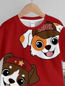 Bubblio Bộ sưu tập PUPPIES, Kids' Choice, Everyday Basic, Happy Kids, Pastel Colors For Kids, Bikercore, Family Trip, Happy Days, I Love Mommy, I Love Daddy, Lovely Home, Cool Kids, Bộ đồ 2 món cho bé trai, áo thun ngắn tay cổ tròn, thích hợp cho mùa hè. - Nhiều màu - Xem 5