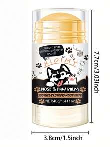 1pc/2pcs/3pcs Nose And Paw Balm, 40g - Ultra-Smooth Pet Care Stick With Coconut Oil And Beeswax. Soothes Dry, Cracked Paws And Protects Against Heat. Perfect For Dogs. Moisturizing Pet Stick | Pet Care Essential | Coconut Oil Balm, Dog Nose Balm. - Multicolor - View 2