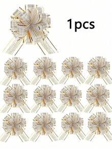 SHEIN 12pcs Gift Wrap Bows, Multicolor Ribbon Bows Gift Wrap Bows For Gift Baskets, Wedding, Decoration, Gift Wrapping, Valentine's Day, Valentine's Day Wedding, Birthday, Wedding Decorations