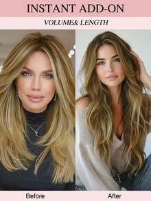 Clip In Hair Extensions Real Human Hair Remy Human Hair Extensions Clip Ins For Women, Natural Human Hair Clip Ins Hair Extensions Winter Christmas Halloween Costumes Autumn Outfits Women Fall Outfits - S4/27 - View 5