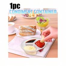 5/10 /30/50 Pieces Colorful 3 Compartment Snack Box Containers With Lids - Reusable, Portable, Leak Proof Plastic Sauce And Dipping Sauce Containers For On-The-Go Snacks Picnics Condiments And Meal Prep - Multicolor - View 15