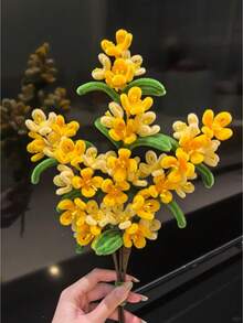 100/200/300/500pcs Golden Yellow Pipe Cleaners Craft Supplies, Multi-Color Chenille Stems, Encrypted Chenille Stems, Soft Twists Stickes, Pipe Cleaners Stems For Art And Craft Projects Creative DIY Decorations - Golden yellow - View 4