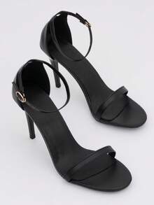 Women Heeled Sandals - Black - View 5