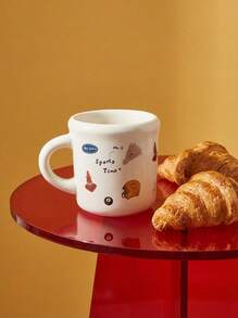 Joivida 1pc Ceramic Milk Coffee Cup With Creative Cartoon Graffiti And Starry Sky, Suitable For All Kinds Of Hot And Cold Drinks, Is An Ideal Gift For Christmas, Mother's Day And Birthdays - Made Of Durable Ceramic Material Ramadan Festival - Multicolor - View 5