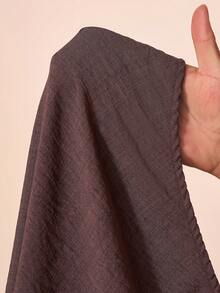 Zivah 2026 Spring/Summer New Valentine's Day Party Wedding Evening Date Casual Wear Student Daily Wear Basic Versatile Casual Vacation Cruise Travel Beach Sunbathing Viral Hit Elegant Commute Business Casual One-Shoulder Asymmetric Hem Bell Sleeve Top + Wide Leg Pants With Real Pockets, Spring/Summer 2-Piece Set, Deep Brown Bamboo Texture Set, Casual Set, Elegant Set, Women's 2-Piece Outfit - Mocha Brown - View 8