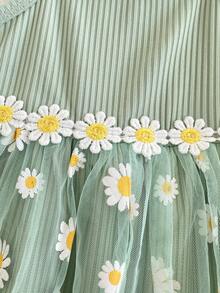 Vintaside Kids 新生儿春夏无袖时尚西式连衣裙，搭配简约休闲裤，适合户外、露营、度假和日常穿着。 - 綠色 - 查看 6