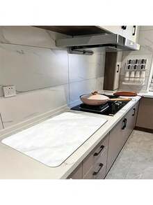 1 件装厨房台面石质餐具沥水垫，吸热耐热硅藻土材质，适用于水槽托盘、碗碟、瓶子、杯子和宠物碗。 - 彩色 - 查看 9