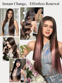 Clip In Hair Extensions Real Human Hair Remy Human Hair Extensions Clip Ins For Women, Natural Human Hair Clip Ins Hair Extensions Winter Christmas Halloween Costumes Autumn Outfits Women Fall Outfits - S4/27 - View 13