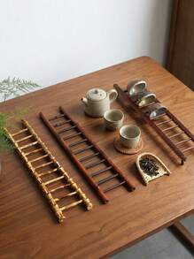 Cirelle 1个竹制茶杯架，置物架，沥水架收纳架，竹制梯形杯架，沥水架，创意杯架，竹制鞭笞杯架，阶梯式茶具配件，竹制茶杯架，茶道配件 - 彩色 - 查看 5