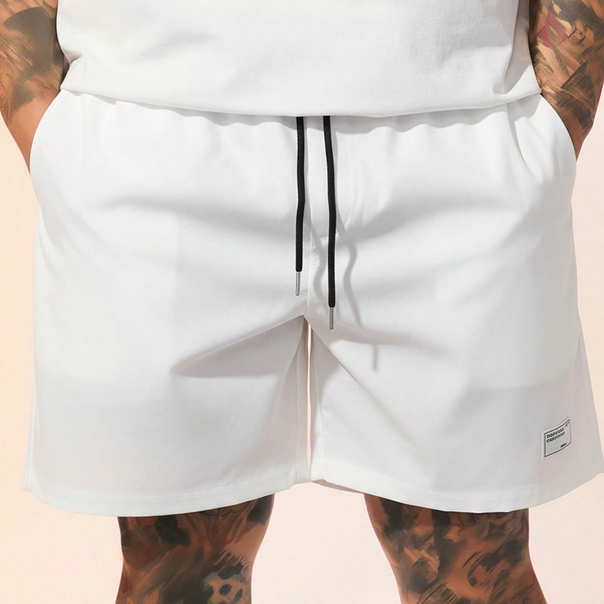 Pantalones cortos rectos informales de talla grande