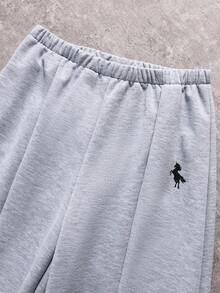 Vacaura 2件套青少年男童时尚花卉灰色卫衣和配套运动裤套装，面料柔软舒适，适合户外运动、摄影、上学、郊游及各种场合。