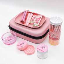 EVA材质烟具配件套装，包含卷烟纸、烟灰缸、研磨器、储物罐、烟斗、托盘、卷烟器等。家用及户外携带皆宜，是生日、节日、万圣节、圣诞节的完美礼物之选。