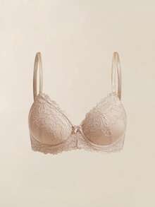 SHEIN 3pcs Solid Lace Underwire Push Up Bra Lingerie - Multicolor - View 11