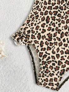 Baby GirlLeopard Print One-Piece Swimsuit, Cute & Conservative Beach Sunscreen Summer Vacation Thermal Christmas Holiday Festival New Years Valentines Swim Baby Girl Animal Print Swimsuit Baby Girl Swim Suit Baby Girl Leopard Print Swimsuit Leopard Print Girls Bathing Suit Cheetah Swimsuit Baby Girl Swimsuit Leopard Print Leopard Bathingsuit Girls Leopard Print Baby Girl Bathing Suit Leopard Print Swimsuit - Brown - View 5