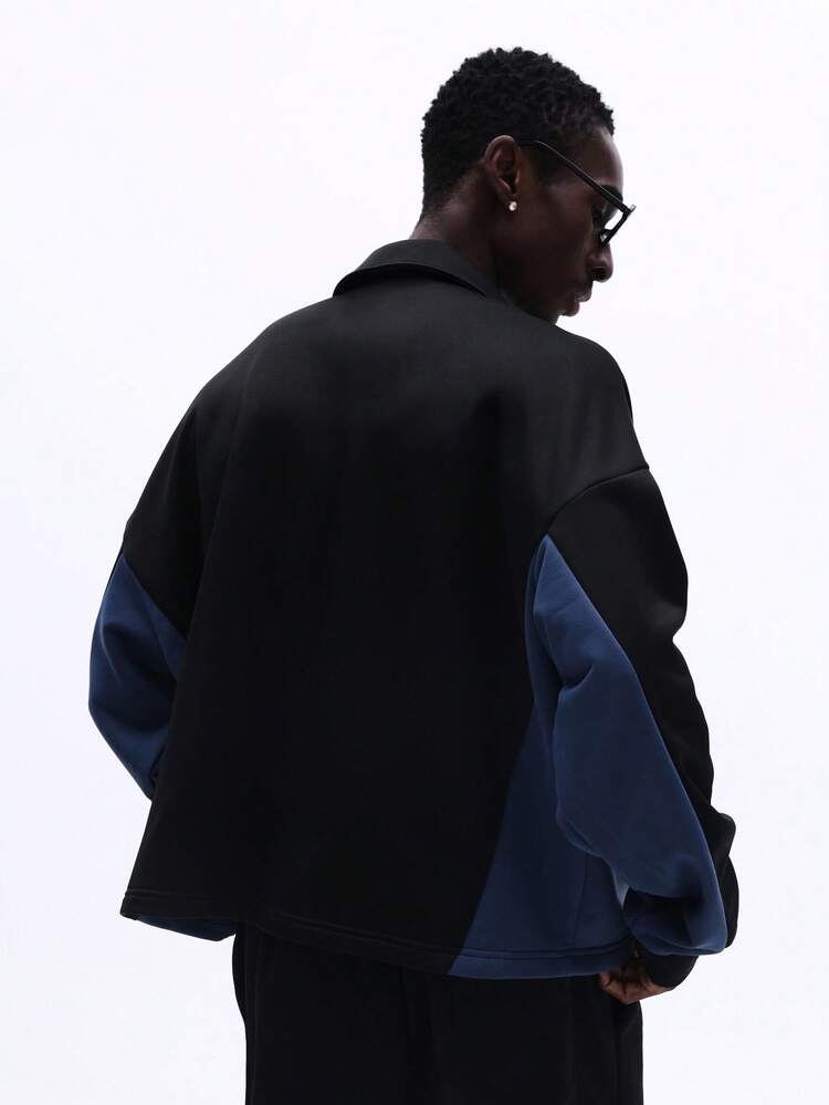 Langärmliges Polo-Shirt mit kontrastierenden Einsätzen