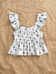 Soleia A字型短袖女式衬衫，图案精美，适合度假、音乐节、波西米亚风、假日、下午茶等场合。 - 黑與白 - 查看 2