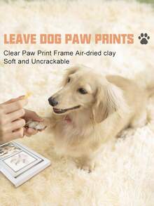 1Pc Clay Molds DIY Kit Paw Print Design Pet Photo Frame Memorial Set For Dog Cat Memorial Gift Pet Loss Keepsake Collection