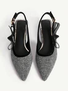 CUCCOO CHICEST Women's Fashionable & Elegant Party Pumps With Bow Decor Valentine's Day - Grey - View 10