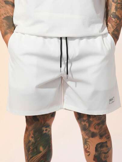 EASEVO 大码梭织休闲直筒短裤