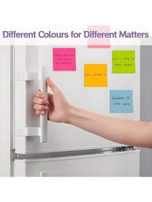1/4/6/12pcs Sticky Notes 3*3in Color Notepad Student Notepad Office Message Pad Self-Adhesive Note Paper Suitable For Office Home School Use,School Supplies,Back To School - Multicolor - View 7