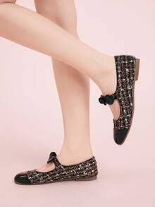 CUCCOO DOLLMOD Giày lười nữ thời trang giản dị có nơ trang trí - màu đen - Xem 6