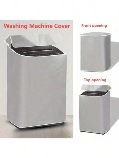 1 pieza Cubierta universal para lavadora - Protector a prueba de polvo y agua para electrodomésticos de lavandería con cremallera, sin necesidad de electricidad ni batería, se ajusta a la mayoría de lavadoras de carga superior y frontal
