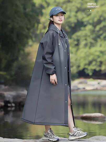 1Pc Raincoat, EVA Thin Raincoat, Multi-Functional For Outdoor Travel, Hiking, Mountain Climbing And Cycling, Convenient Style