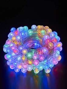1 buah Lampu Hias Bola Kristal LED 10 LED Sepanjang 1,5M untuk Dekorasi Rumah, Lampu Hias Gelembung Bertenaga Baterai untuk Dekorasi Ruangan Dalam Ruangan, Cocok untuk Dekorasi Ruang Tamu, Dekorasi Taman, Dekorasi Perkemahan, Dekorasi Pesta Ulang Tahun, Dekorasi Pernikahan/Prom, Dekorasi Halaman, Lampu Hias Pohon Natal - MultiWarna - View 9