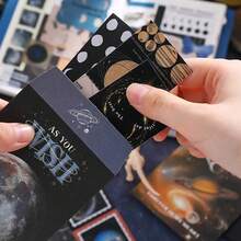 Universe Mystery Warm Gift Box Ins Handbag Set High Beauty Retro Art Tape Stickers Space Planet Material Paper Notebook Set - Multicolor - View 8