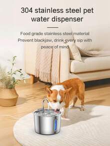 Teckwe Bình đựng nước cho thú cưng TY09 bằng thép không gỉ, cắm điện, có hệ thống tuần hoàn tự động, bông lọc nhiều lớp đảm bảo nước sạch cho thú cưng yêu quý của bạn. Chất liệu thép không gỉ 304 không dễ bám bẩn, nguồn điện USB. - Nhiều màu - USB (không có bộ chuyển đổi) - Xem 3