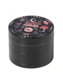 1PC 2 Inch Magic Moon Mushroom Design Zinc Alloy Manual Grinder Multi Purpose Tool Metal Construction Vintage Lab Style Unique Gadget