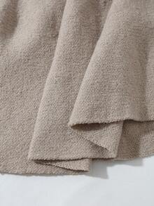 SHEIN Maternity Solid Color Adjustable Waist Elegant Mermaid Hem Knit Midi Skirt