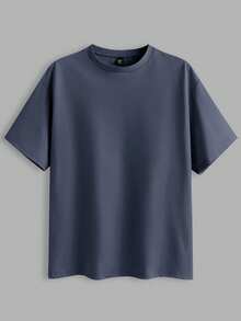 EASEVO 3pcs/Set Plus Size Men's Solid Color Fitted Crew Neck Short Sleeve T-Shirts, Casual For Summer & Daily Wear Basic T Shirts Men Tshirt Pack - Multicolor - View 3