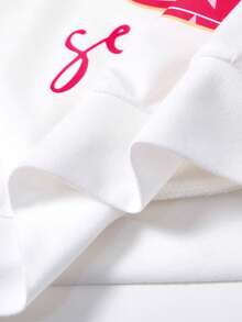 Áo sweatshirt dài tay kiểu thể thao Mỹ, cổ xéo, in số, dành cho thanh thiếu niên, thiết kế hở vai thoải mái, thích hợp cho mùa xuân/thu. - Nhiều màu - Xem 8