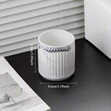 1 hộp đựng xà phòng gốm/cốc đựng nước súc miệng/khay/lọ đựng tăm bông, đồ dùng phòng tắm bằng gốm giả đá cẩm thạch, chai đựng sữa tắm gia dụng, dầu gội, xà phòng rửa tay, hộp đựng xà phòng tắm, cốc đựng bàn chải đánh răng, thích hợp cho khách sạn, nhà nghỉ, trang trí nhà cửa khi trở lại trường - Nhiều màu - Xem 7