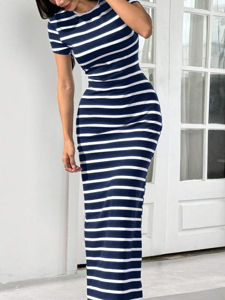 princess polly baby blue dress Black and White Striped Dress  The Pink Millennial