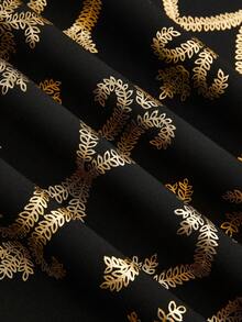 GlowEve CURVE 大码高腰印花休闲裤，简约风格，适合日常穿着，情人节春季女装，情人节简约可爱节日服装，女士优雅阔腿裤 - 彩色 - 查看 6