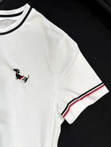 Resyla 休闲简约狗狗刺绣圆领短袖T恤，春夏新品系列 - 彩色 - 查看 3