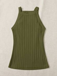 SHEIN EZwear 純色簡約針織2件套女士背心上衣