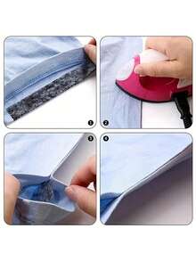 2卷黑白双面布胶带，强力粘性布胶带，适用于DIY缝纫、绗缝、包边、免缝固定——是教师节和母亲节的理想礼物 - 黑色+白色 - 查看 4