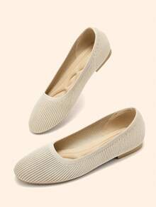 CUCCOO BASICS Zapatos de moda versátiles y casuales de punta fina para mujeres - Albaricoque - Ver 3