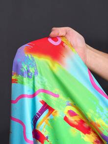 Slaydiva 大码女式撞色高饱和度图案吊带高腰宽松A字长裙，适合夏季/圣诞节/新年/感恩节/海滩/优雅场合/社交/通勤/日常/商务/机场/派对/毕业典礼等各种场合。 - 彩色 - 查看 8