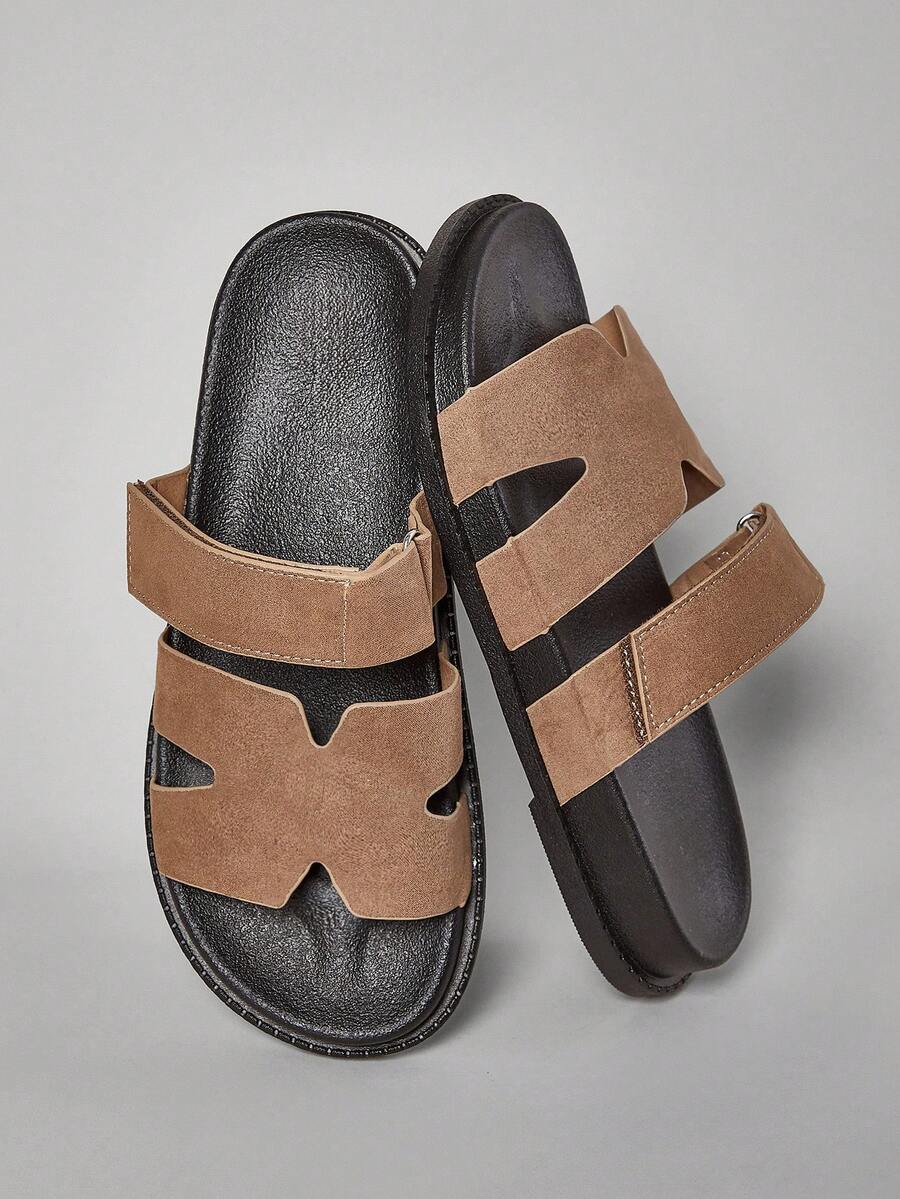 SHUZIA 女士镂空带双层厚底一脚蹬平底凉鞋