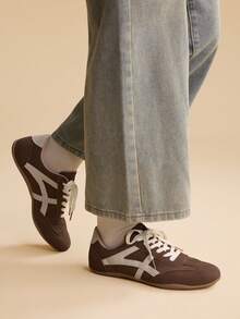 CUCCOO EASI Zapatillas deportivas casuales rojas para mujer - Marrón - Ver 7