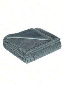 灰色防水宠物毯，绒面法兰绒材质，防滑底，舒适笼垫，床垫，可水洗，保暖舒适，室内适用 - 灰色 - 查看 10