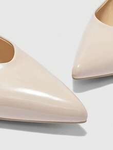 CUCCOO BIZCHIC Women's Pointed Toe Low Heel Classic Simple Basic Commute Work Party Pumps - Deep Apricot - View 7