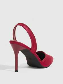 CUCCOO SZL Damen Spitze Zehen Wickel Design modische High Heels, vielseitig für den täglichen Gebrauch - Bordeaux - Übersicht 3